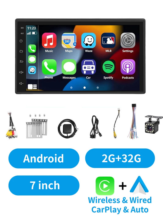 ACODO Android Car Player 7 inch 2 Din Multimedia Wireless Carplay Auto Radio With WiFi Bluetooth FM Navigation Autoradio Stereo